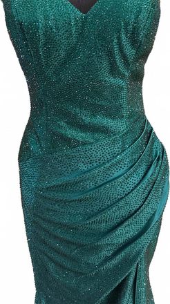 Sherri Hill Womens Strapless Prom Dress In Emerald