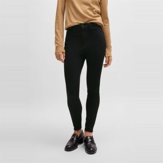 HUGO BOSS Womens Maye Five Pocket Slim Fit Jeans in Black - Size 25W/32L