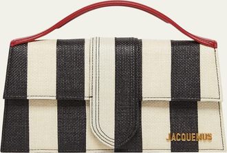 Jacquemus Le Grand Bambino Striped Top-Handle Bag
