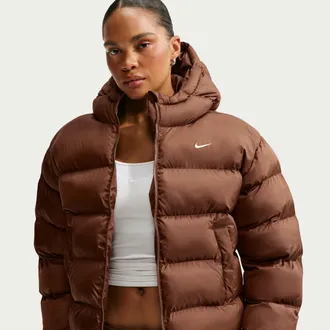 Nike Womens Nike Sportswear Therma-FIT Jacket in Brown | IF5931-259