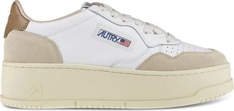 Autry Lage Platform Damessneakers - Dames - Sneakers - Wit - 40 EU - Leer - Schoenen