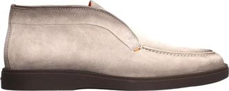 Santoni Desert Ankle Boot - Heren - Enkellaarsjes - Beige - 41 EU - Leer - Schoenen