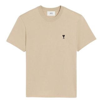 Ami T-Shirts, male, Beige, Size: 3XL Classic Fit Ami De Coeur Cotton Jersey T-Shirt