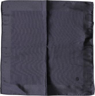 Dolce & Gabbana Blue Logo Silk Men Square Handkerchief Mens Scarf