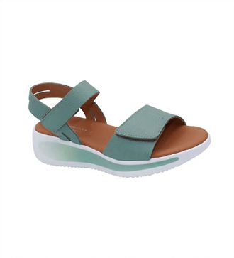 Eric Michael Womens Augusta Open-Toe Sandal In Teal