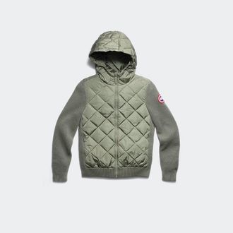 Canada Goose HyBridge Quilted Knit Hoodie (Women, Sagebrush, M)