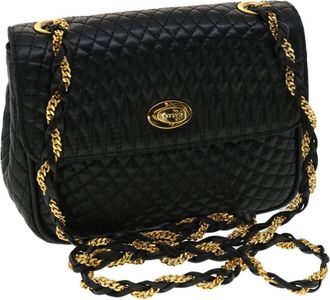 Bally Black Leather Shoulder Bag (Pre-Owned)