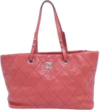 Chanel Pre-owned Leather chanel-bags - Dames - Vintage Shopper - Roze - ONE Size - Vintage