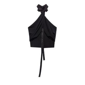 Aniye By Black Halter Top with Bow Detail - female - Aniye By - Sleeveless Tops - Black - M - Tops