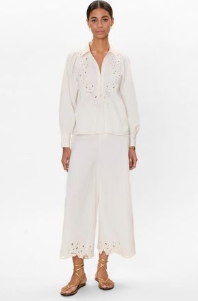 Rebecca Taylor Rachelle Pop Over Blouse in Ivory at Nordstrom, Size X-Small