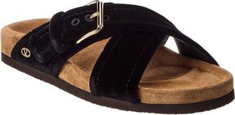 Valentino Vlogo Signature Suede Sandal