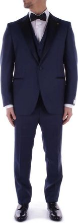 Tagliatore Single Breasted Suits - Heren - Business pakken - Blauw - XL - Wol - Kostuums