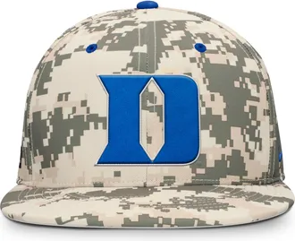 Nike Duke Blue Devils Dugout True Mens Nike Mens Dri-FIT College Fitted Hat in Green | NC810D6RDU-J26