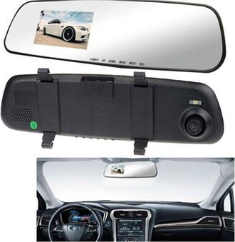 Trade Shop Trade Shop - C&aacute;mara Dvr Con Espejo Retrovisor Full Hd 1080p 2.3 Lcd Para C&aacute;mara De Visi&oacute;n Trasera