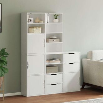Berkfield Home Side Cabinets 5 pcs ODDA White 40x24x79 cm Solid Wood Pine | Size: 40 x 24 x 79 cm