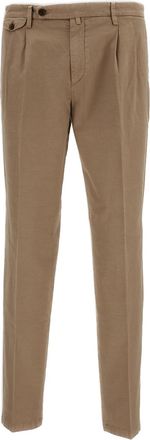 BRIGLIA 1949 Beige Distressed Slim Trousers