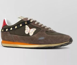 Valentino Garavani leather and nylon low-top sneakers