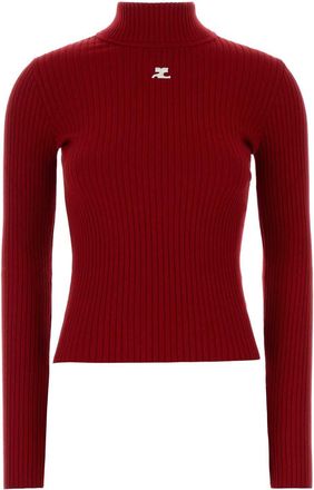 Courr&egrave;ges Red Viscose Blend Sweater