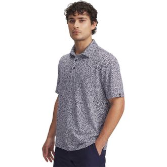 Under Armour Mens Printed Polo Blue 3XL