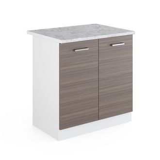 Vicco Armario Bajo Para Fregadero R-line, Gris, 80 Cm, Et M&aacute;rmol