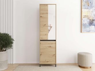 HOME AFFAIRE Garderobenschrank »Arran, Stauraumschrank, Flurschrank, ausziehbare Kleiderstange« Spiegeltür, zwei Regale. Gesamtbreite 54,5 cm