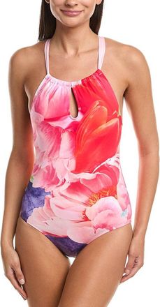 Tommy Bahama Penney Blooms High-Neck One-Piece