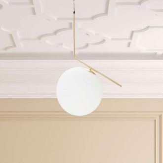 Dmora L&aacute;mpara De Techo Granad, Interior, Clase Energ&eacute;tica A++, Color Estructura Oro, Blanco