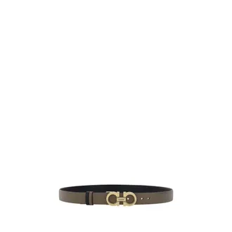 Ferragamo Reversible Leather with Gancini Buckle Belt - Multicolor