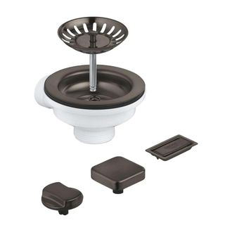 GROHE Juego De Desag&uuml;e Para Fregadero, Hard Graphite Cepillado 40996al0