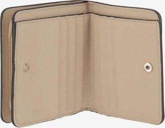 Chloé Portemonnaies - Alphabet Compact Leather Wallet - Gr. unisize - in Beige - für Damen