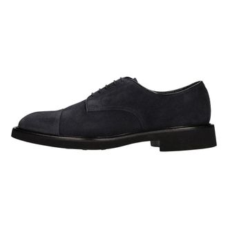 Doucal's Suede Veterschoenen - Heren - Nette schoenen - Blauw - 45 EU - Leer - Schoenen