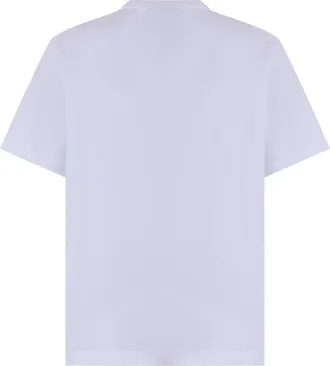 Canada Goose Mens T-Shirt Embroidered Logo White Cotton T-Shirts And Polos