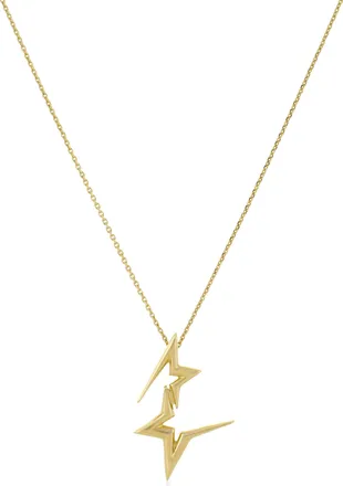 Ferragamo Ladies Double Gancini Star Pendant Necklace- Gold
