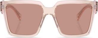 Prada square-frame tinted sunglasses - women - Acetate - 57 - Purple