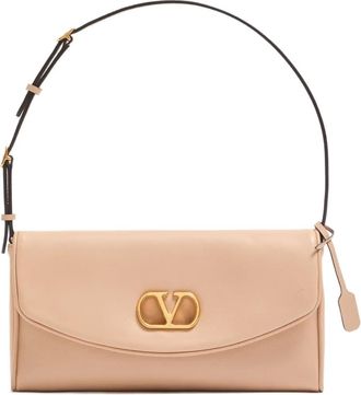 Valentino Garavani Borsa a spalla DeVain VLogo piccola - Toni neutri