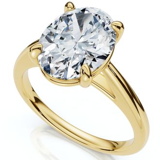 Pompeii3 Certified 2Ct Oval Solitaire Ashley Diamond Engagement Ring 14k Gold Lab Grown