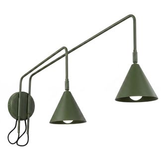 Sollux Lighting Aplique verde oliva acero alt. 30 cm