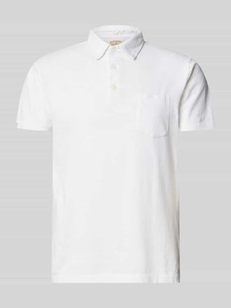 Superdry Slim Fit Poloshirt mit Brusttasche in Offwhite, Gr&ouml;&szlig;e XXXL