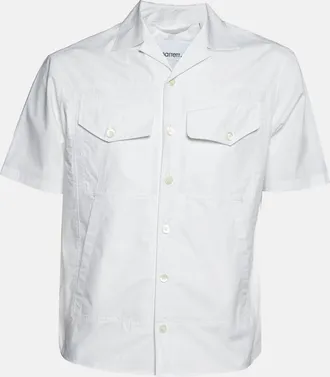 Neil Barrett White Cotton Boxy Fit Short Sleeve Shirt
