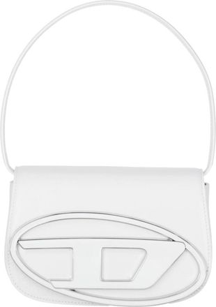 Diesel Shoulder Bag 1Dr In Smooth White Leather With Adjustable Straps