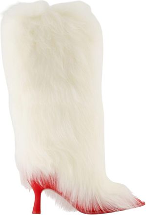 UGG Ambush Fur Heel Boots - UGG - Fur - White/Red