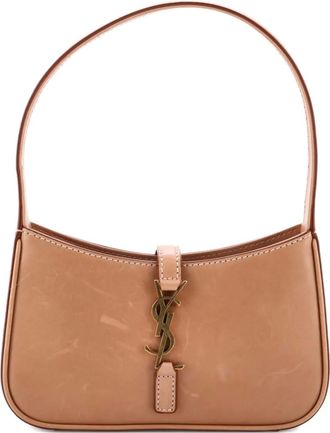 Saint Laurent Le 5 a 7 Hobo Leather Mini shoulder bag - Bruin