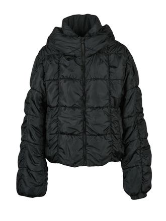 Diesel Black Polyester Embossed Down Jacket