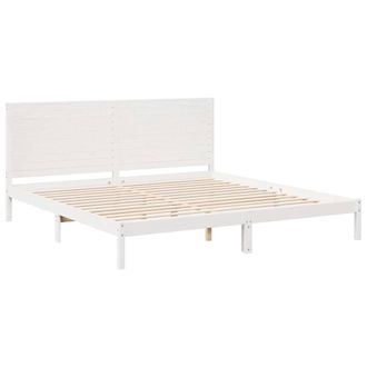 Berkfield Home Decorative Extra Long Bed Frame without Mattress White 200x220 cm