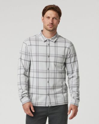 Vuori Clothing Seaview Plaid Button Down Shirt | Frost Grey | Medium