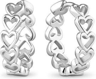 Devata Open Heart Hoop Earrings in Silver at Nordstrom Rack