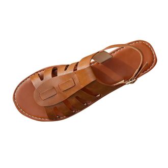 Generic Womens Flat Sandals Casual Open Toe Summer Sandal Solid Color Breathable Fashionable Versatile Non-Slip Comfy Strappy Sandals Beach Outdoor