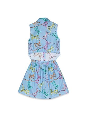 GCDS Cotton Two-Piece Blouse and Skirt Set - Multicolor