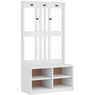 vidaXL Vidaxl - Perchero De Entrada Sandnes Madera Pino Blanco 87x40x159,5 Cm