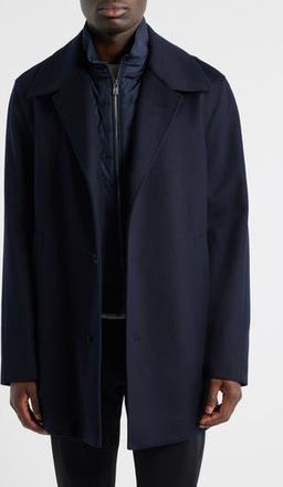 BOSS Clark Wool Blend Bib Jacket in Dark Blue at Nordstrom Rack, Size 40 - Regular